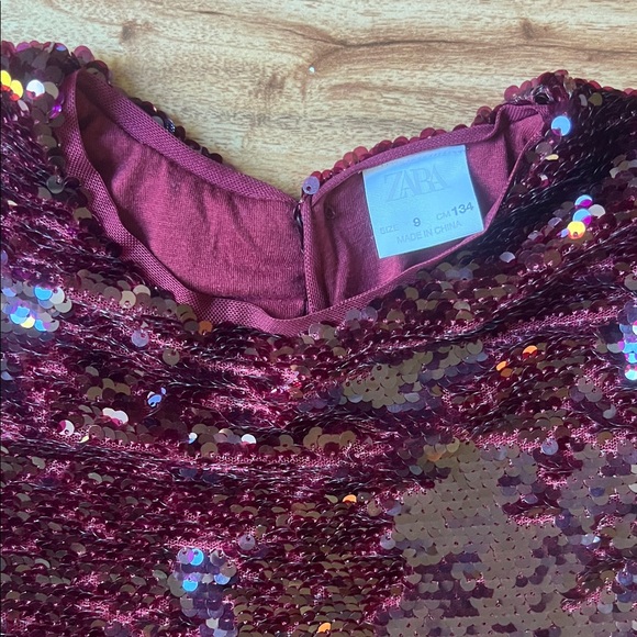 5 Zara Kids Holiday Bundle Sequined Dress Cable Knit Sweater Sparkly size 8-9 - Picture 7 of 12